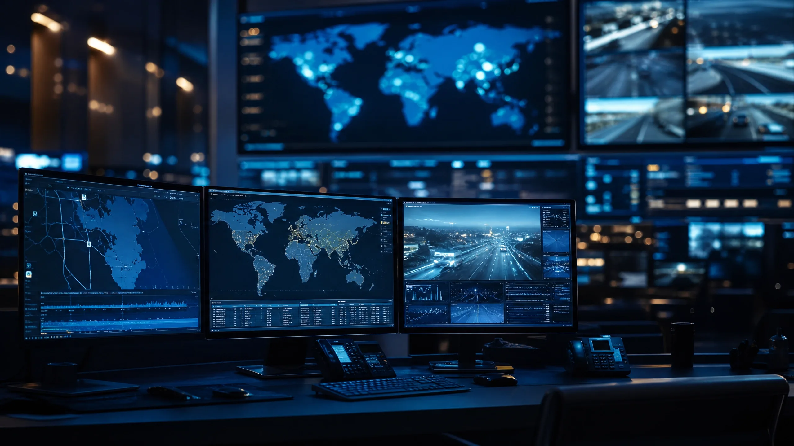Central de Monitoramento GAPIM acompanhando frotas em tempo real