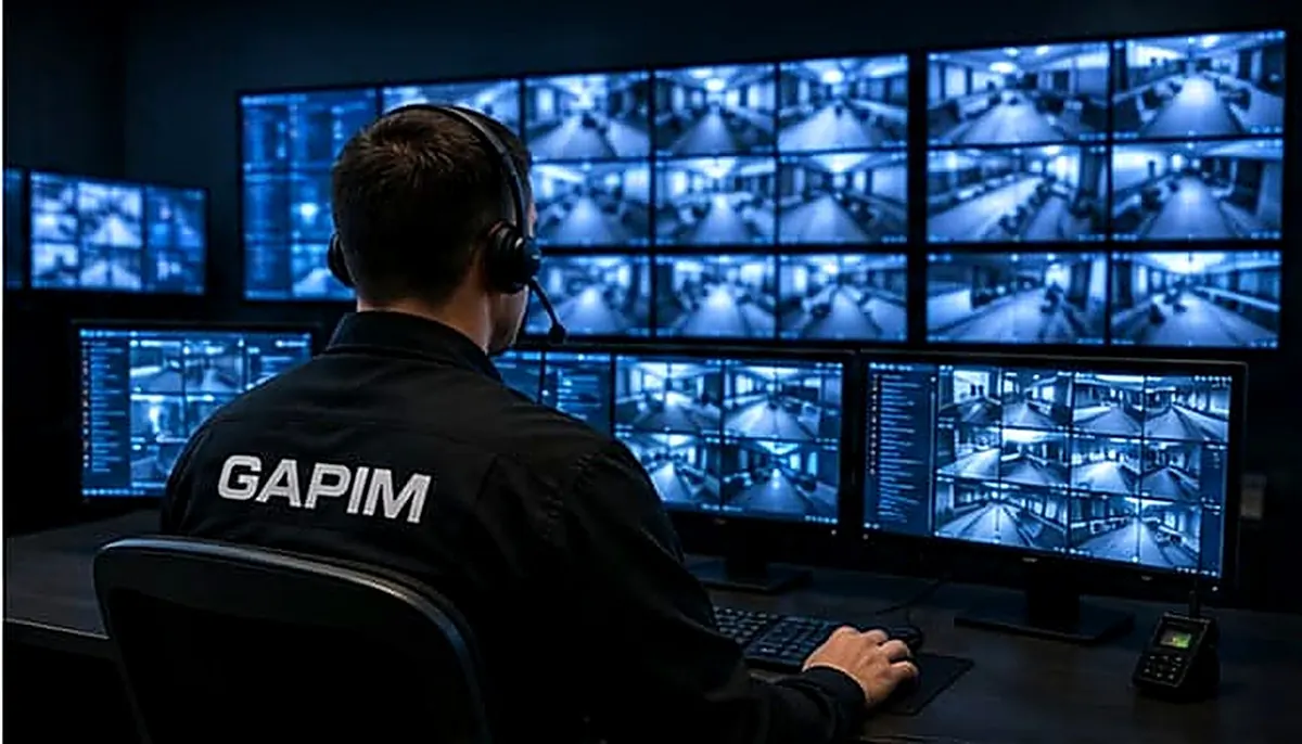 Operador da GAPIM na central de monitoramento